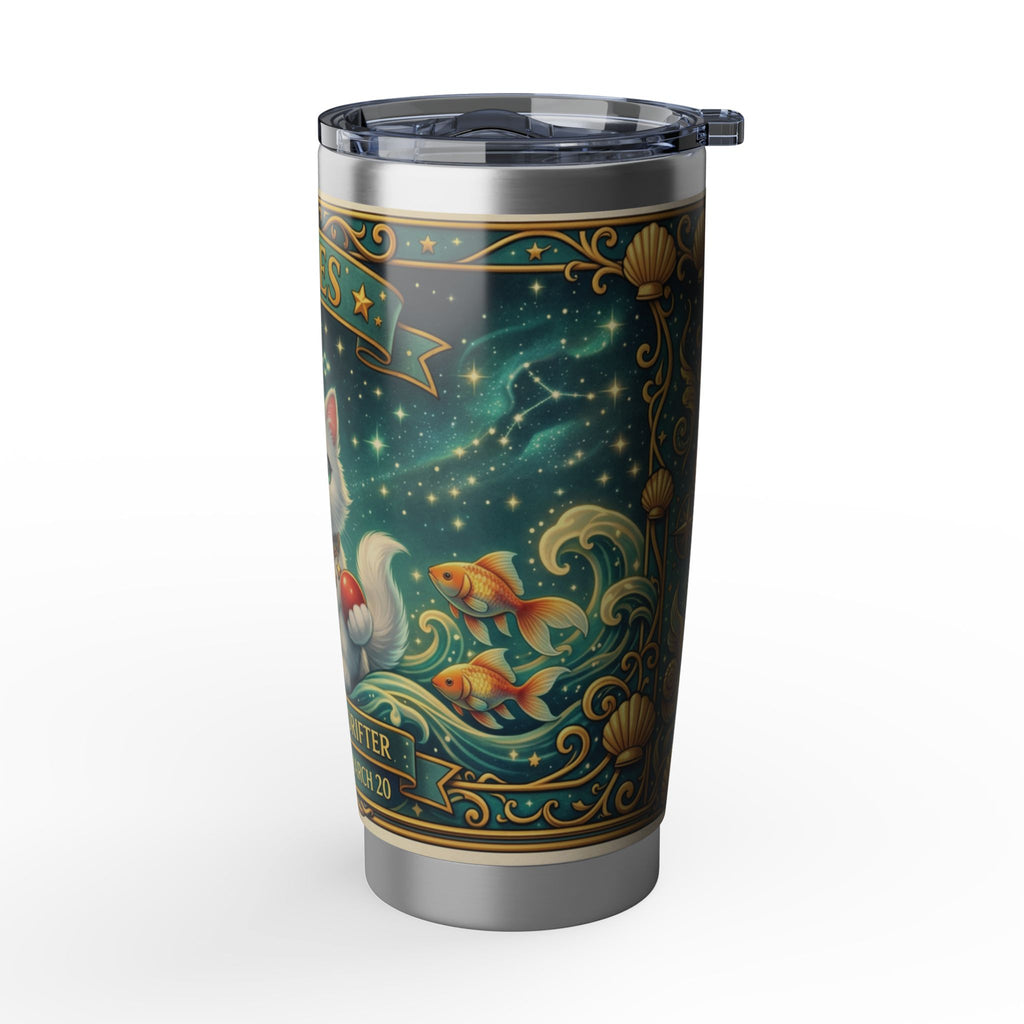 Pisces Cat Zodiac Tumbler - The Dreamy Drifter Cat