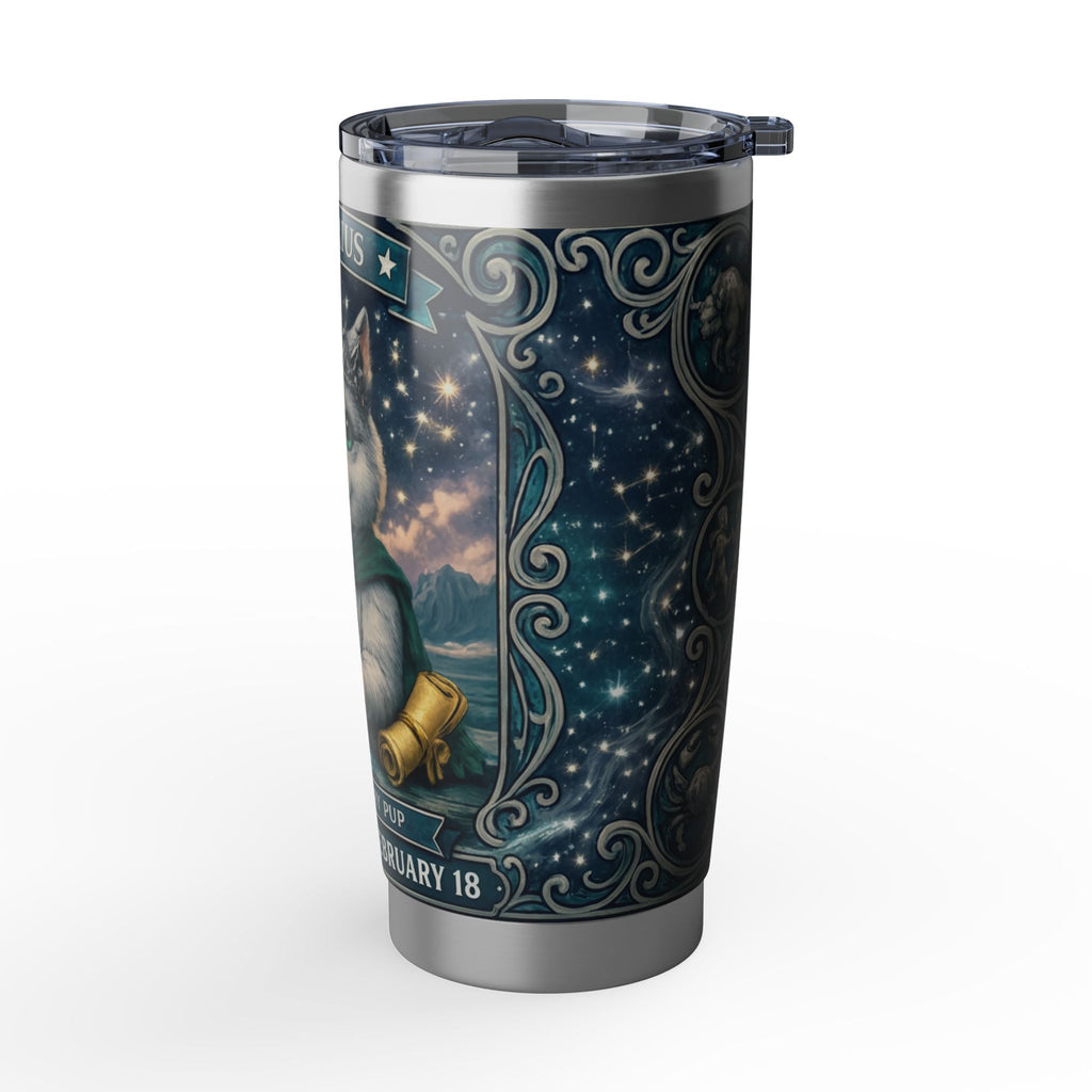 Aquarius Pup Zodiac Tumbler - The Visionary Pup