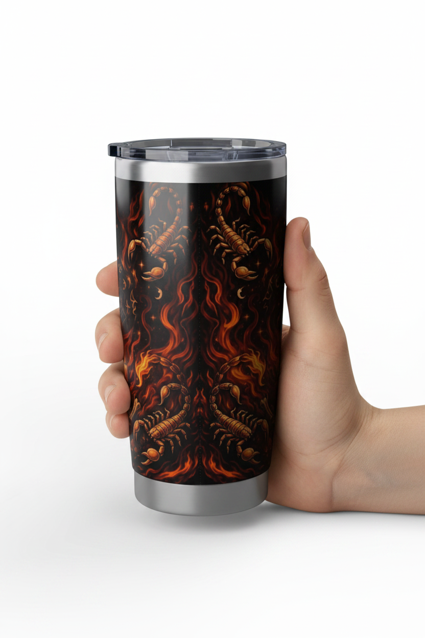 Scorpio Pup Zodiac Tumbler - The Mysterious Pup