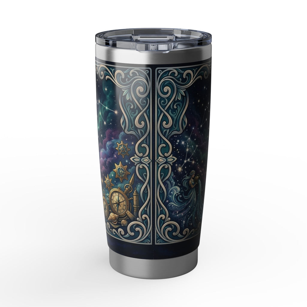 Aquarius Cat Zodiac Tumbler - The Visionary Cat