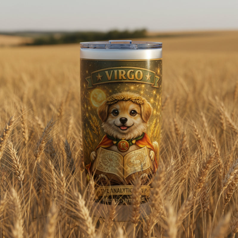Virgo Pup Zodiac Tumbler - The Analytical Pup