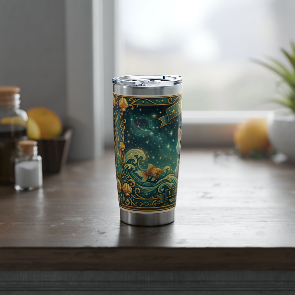 Pisces Cat Zodiac Tumbler - The Dreamy Drifter Cat