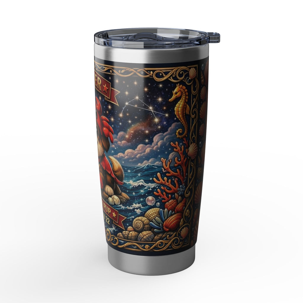 Cancer Pup Zodiac Tumbler - The Crabby Pup