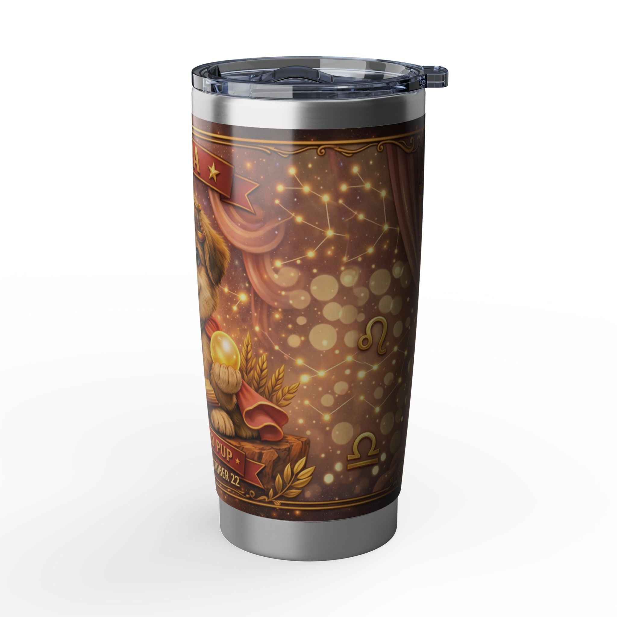 Libra Pup Zodiac Tumbler - The Balanced Pup