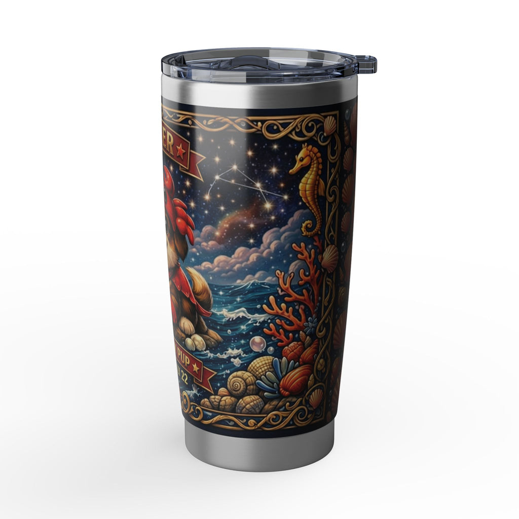 Cancer Pup Zodiac Tumbler - The Crabby Pup