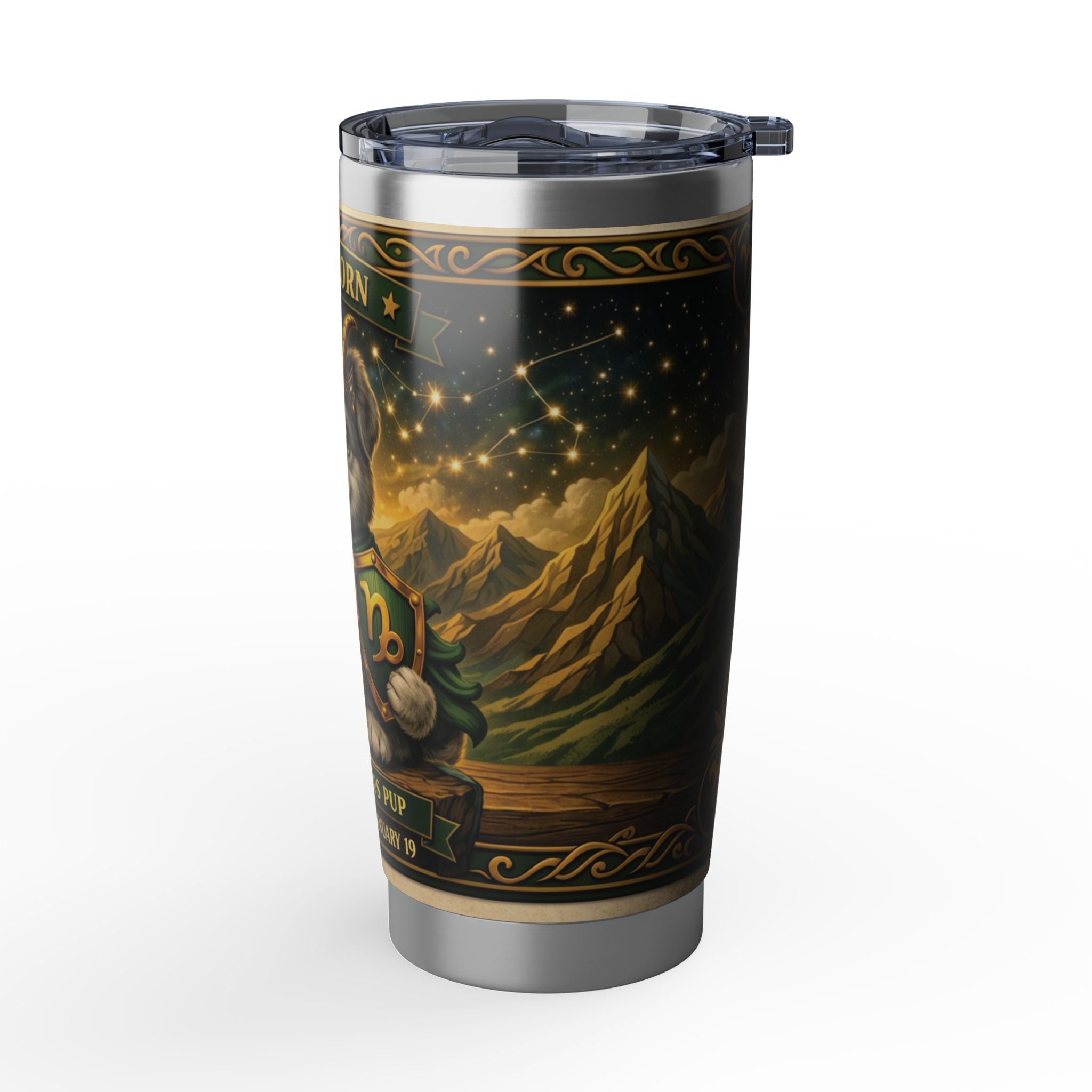 Capricorn Pup Zodiac Tumbler - The Ambitious Pup